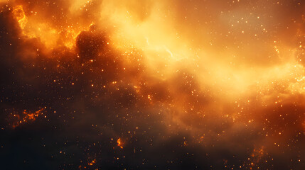 A vibrant cosmic cloud of stars and light creates an abstract nebula in the night sky, perfect for a fantasy astronomy wallpaper