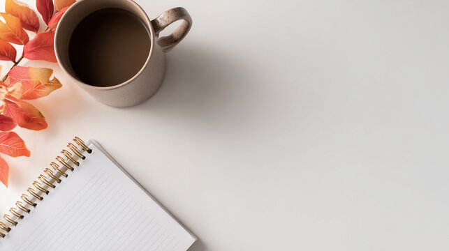 cup of coffee and notebook - Powered by Adobe