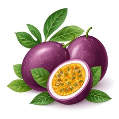 Fresh Passion Fruit Delight: Juicy Exotic Flavor in Every Slice.