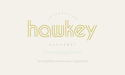 Elegant minimalist line font with a clean and modern look, ideal for logos, tech, and luxury branding