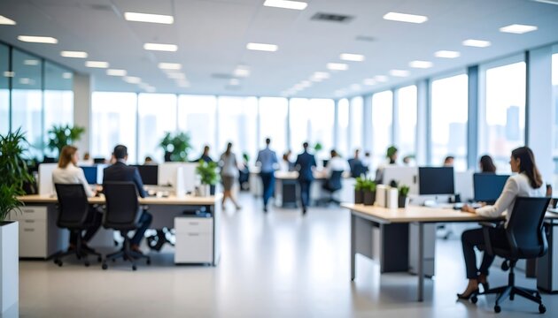 Blurred modern office interior
