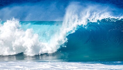 Naklejka premium Powerful ocean wave crashing