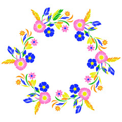 colorful floral frame