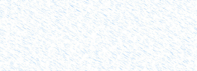 Heavy rain seamless pattern. Diagonal pouring rain texture. Repeating falling water drop background. Sleet, hail or snow precipitation wallpaper. Blue downpour backdrop. Vector illustration