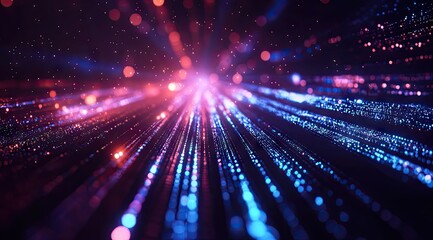 Fototapeta premium Abstract digital burst, vibrant colors