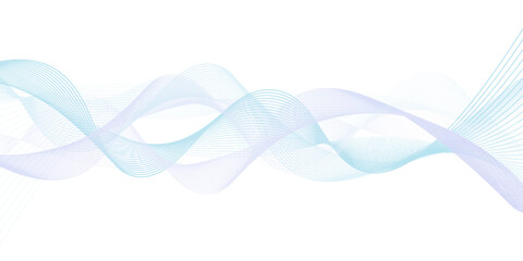 Abstract blue purple gradient flowing wave lines on white background. Modern colorful wavy lines pattern design element. Suit for poster, website, banner, presentation, cover, brochure, flyer. modern