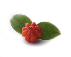 Pitanga fruit on a white background