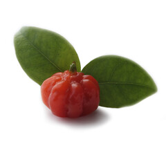 Pitanga fruit on a white background