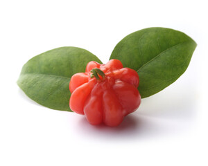 Pitanga fruit on a white background