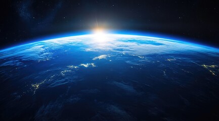 Obraz premium Earth rising, sunlit (1)