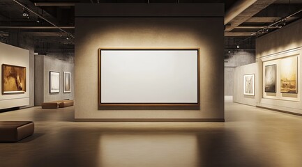 Empty gallery wall, modern art display (2)