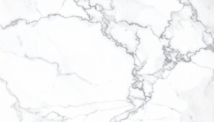 Fototapeta premium White marble surface with irregular gray veining, showcasing a smooth and elegant natural stone texture