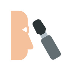 ophthalmoscope check eye simple flat icon illustration