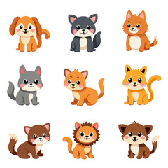 Fototapeta premium set of animals