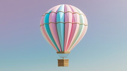 Fototapeta premium Childlike Fantasy Flight in Luxurious Minimal Style 