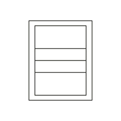 A line art icon showing the layout of a volleyball court with its zones and lines.