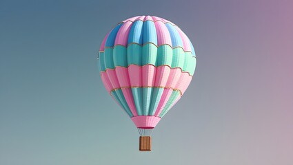 Obraz premium Elegant Floating Balloon Crafted from Art Supplies 