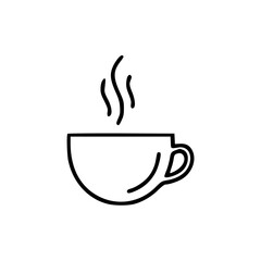 Simple Black Coffee Cup Icon
