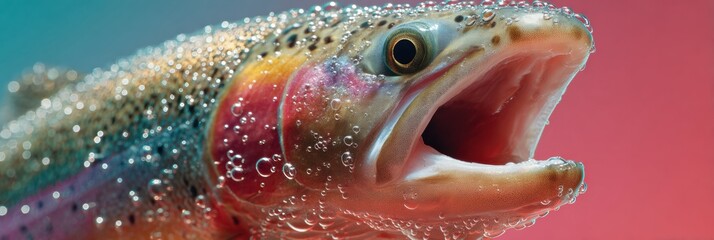High-Quality Marine Documentary Large Fish with Open Mouth Swimming Underwater Professional Educational Content on Aquatic Predation and Survival Drive