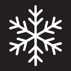 The black and white snowflake icons in this vector design are outlined in white, creating a minimal, frosty feel perfect for Christmas designs.

