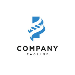 Letter I Genetic Logo Icon Vector