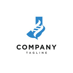 Letter J Genetic Logo Icon Vector