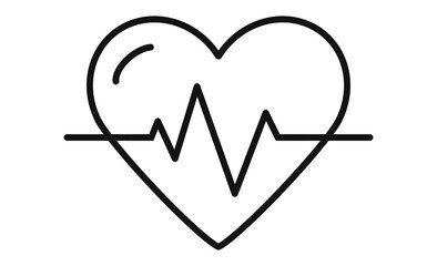 医療と健康を表す心電図のイラストアイコン