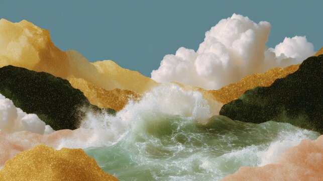 Powerful Typhoon Hurricane Storm Surge Flooding Coastal Beach Premium Climate Crisis Content for Modern Community Safety Marketing Campaigns - Powered by Adobe