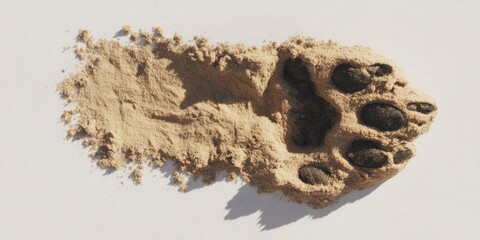 Authentic Dog Paw Print in Mud High-Quality Pet Care Image for Active Lifestyle Marketing and Social Media Campaigns Inspiring Adventure and Loyalty