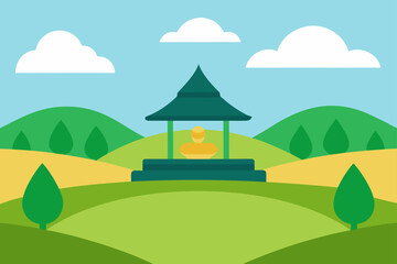 Fototapeta premium vector illustration of a house