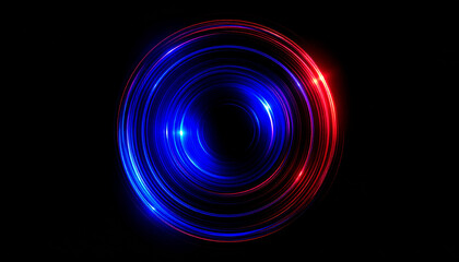 Naklejka premium Vivid abstract background. Beautiful design of rotation frame. Mystical portal. Bright sphere lens. Rotating lines. Glow ring. Magic neon ball. Led blurred swirl. Spiral glint lines.