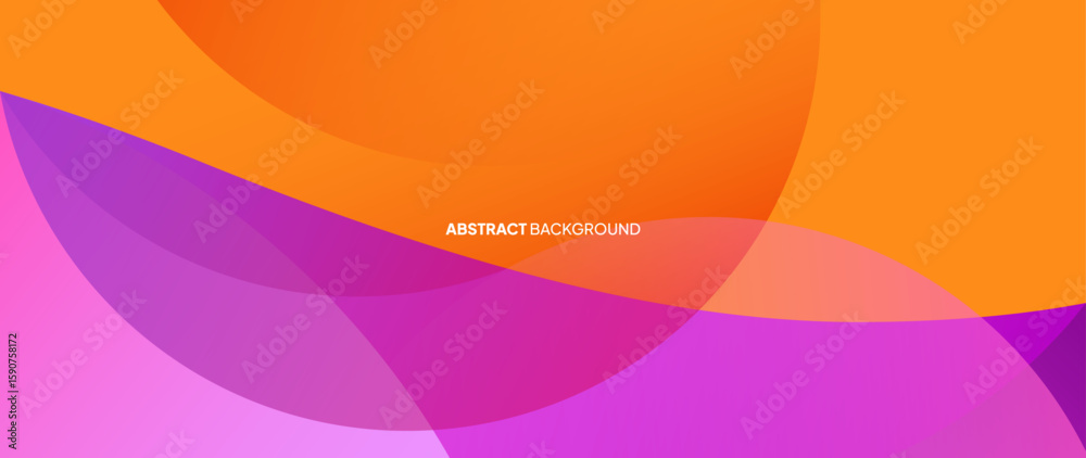 Poster Abstract background of orange and purple with subtle color gradations and randomly arranged circular patterns. A neatly arranged wave-like pattern.