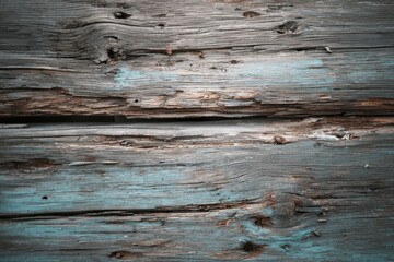 Weathered wood planks with teal-gray paint