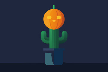 Fototapeta premium A Cactus with Bat Shaped Spines in a Creepy Greenhouse