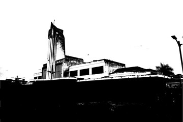 Obraz premium Goiânia, Goiás, Brazil Art Deco architecture old Goiania railway station old building historical heritage