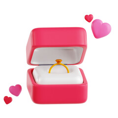 Ring Box 3D Icon
