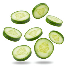 Slices of fresh cucumber