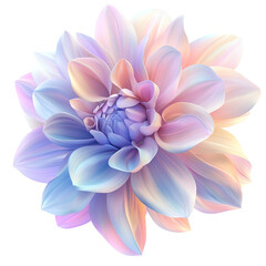 Fototapeta premium Close-up of a vibrant, pastel dahlia