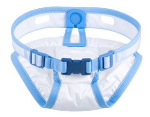 Close-up of Large Dog Diaper Fastening, Adjustable Straps, Practicality, Isolated