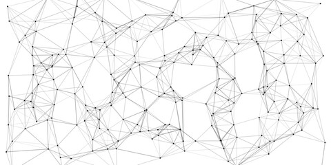 Abstract network connection illustration with interconnected lines and points representing communication data digital web technology