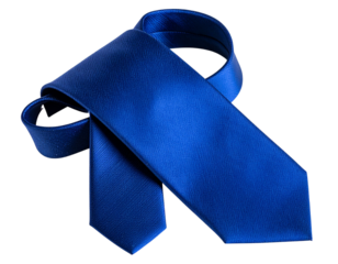 Draped Elegant Blue Tie, Flowing Fabric, Soft Folds, Formal Accessory, Isolated 