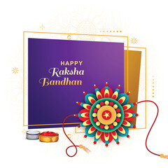 Beautiful happy raksha bandhan festival celebration background