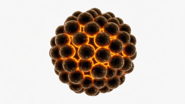 Glowing Lava-Like Cell Spheres in Scientific 3D Animation