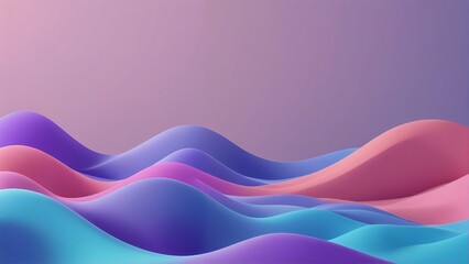 Pastel Waves Abstract Background with Gradient Colors for Modern Designs and Digital Art
