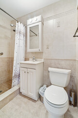 Bathroom with modern fixtures elegant design