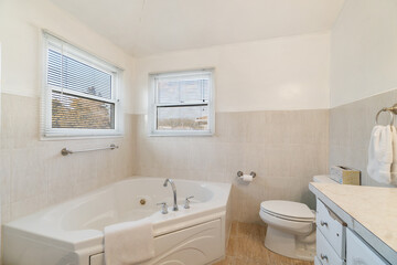 Bathroom with modern fixtures elegant design