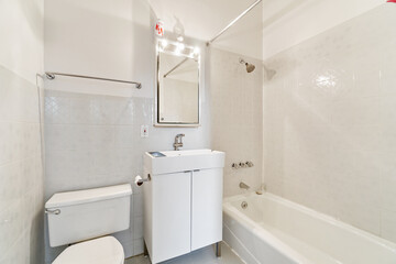 Bathroom with modern fixtures elegant design