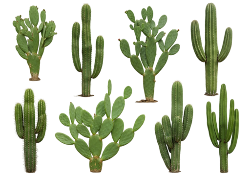 Various Green Cacti Collection cactus succulent