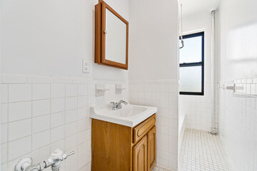 Bathroom with modern fixtures elegant design