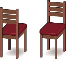 イス　前向き　後ろ向き